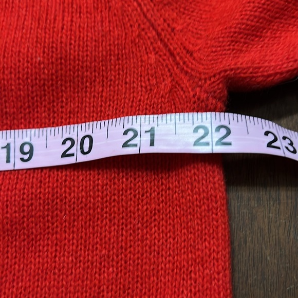 Vintage Preppy Evan Picone Red Black Lamb'swool Angora Blend Cardigan Sz M EUC - Picture 11 of 13